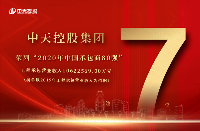 wnsr威尼斯控股集团荣列“2020年中国承包商80强”第七位！